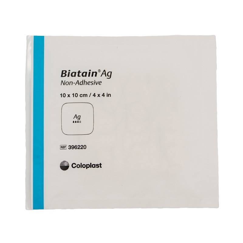 39622 Повязка губчатая неадгезивная с серебром Biatain Ag 10x10